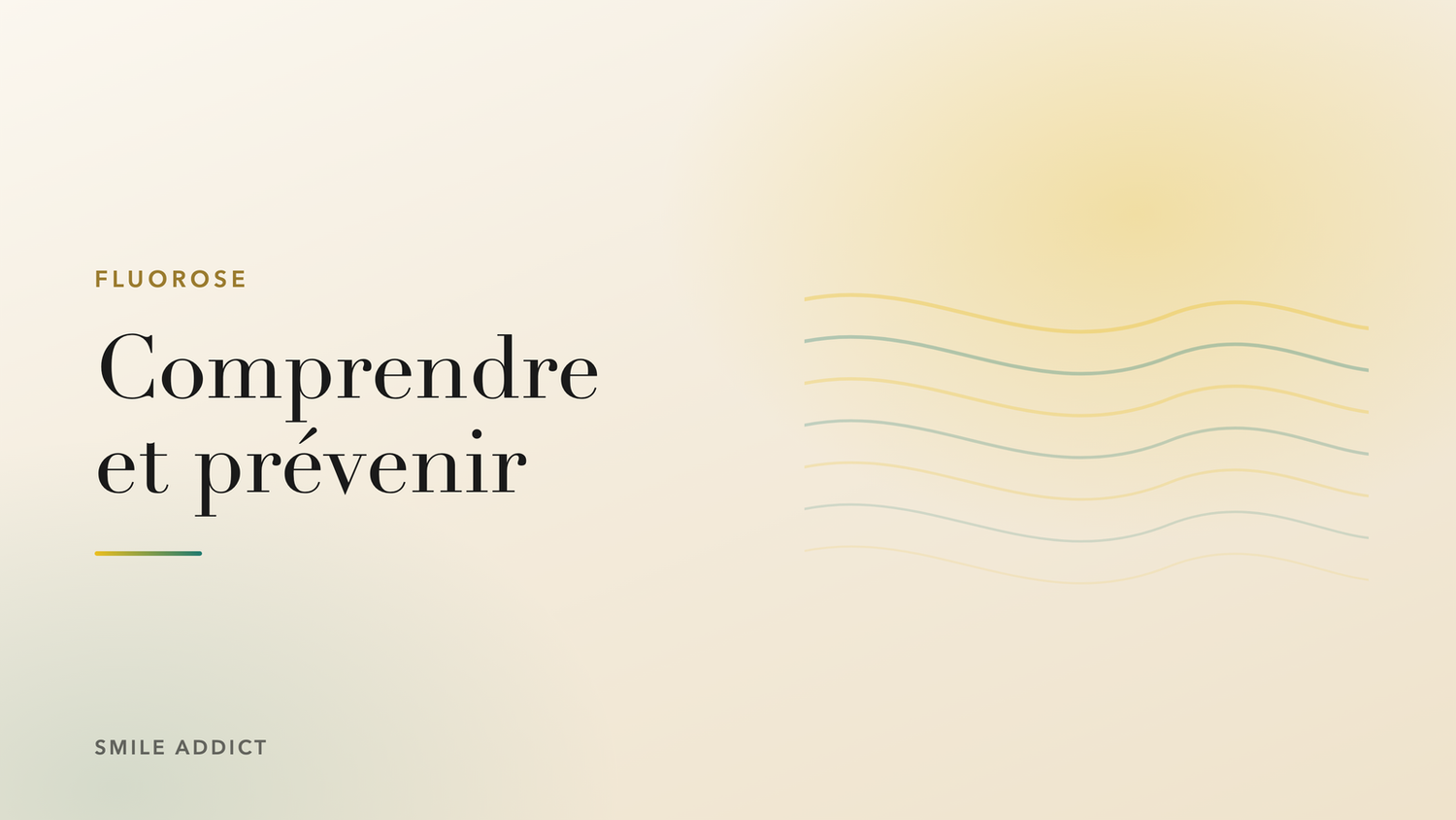 Illustration éditoriale Smile Addict, ondes graphiques, article sur la fluorose dentaire