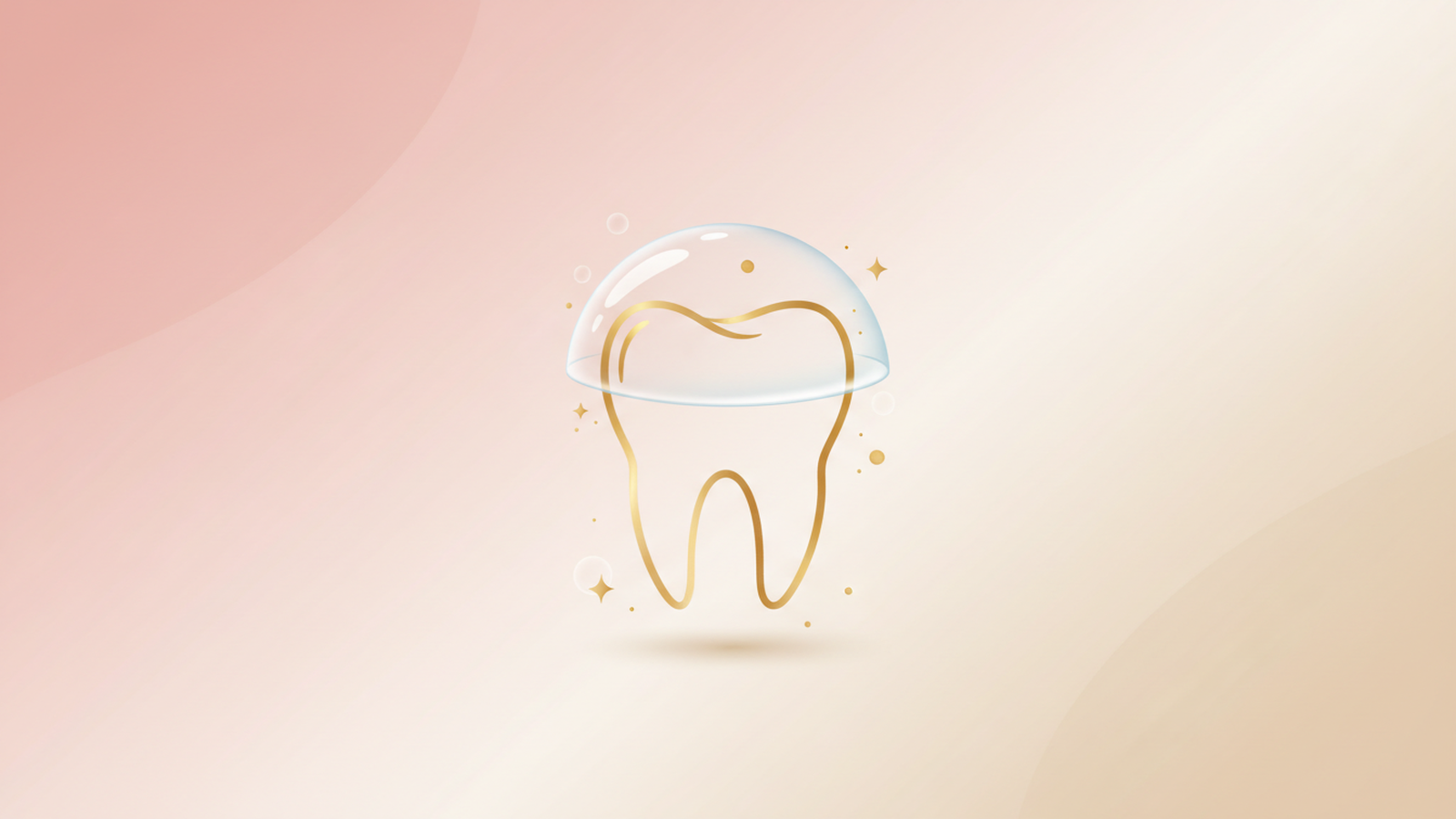 Illustration éditoriale Smile Addict, dent stylisée avec coque translucide, gouttiere de blanchiment dentaire