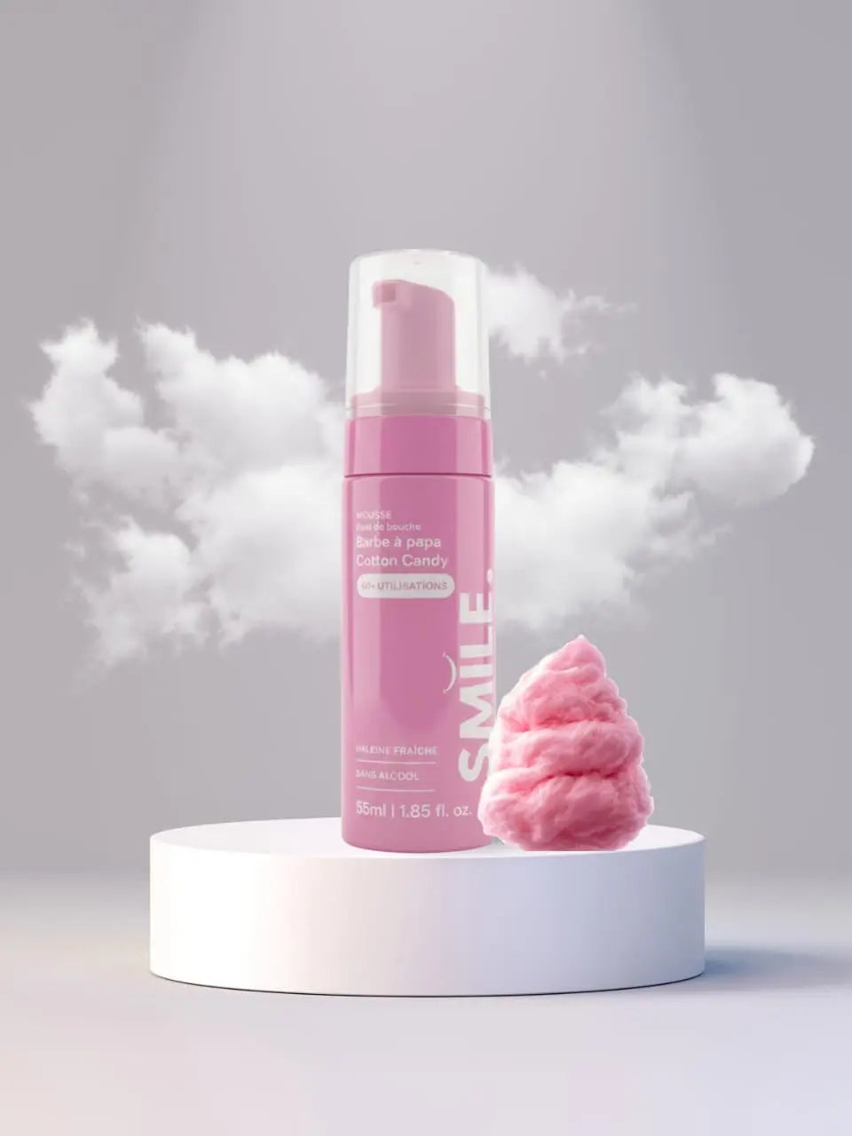 Bain de bouche mousseux Barbe à Papa – Smile Addict | Smile Addict