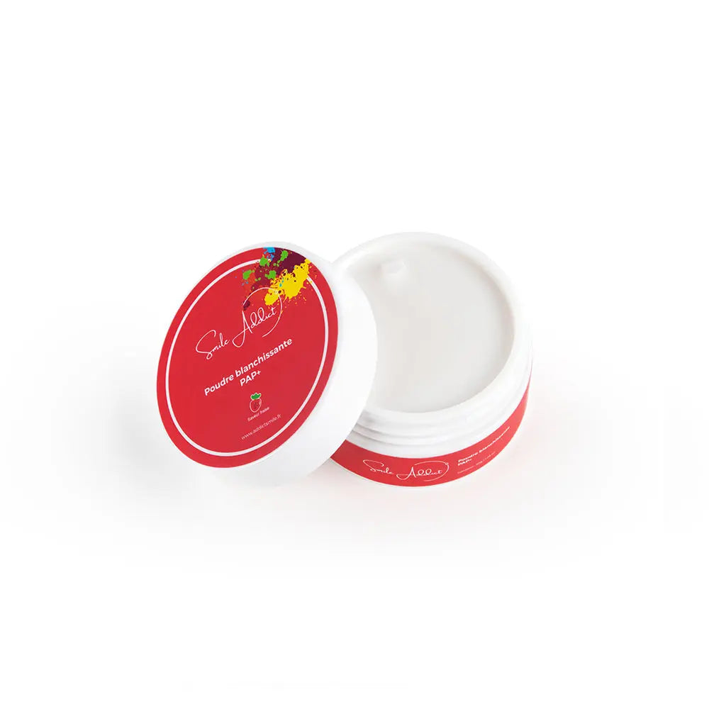 Poudre Blanchissante Fraise PAP+ â Dents Blanches | Smile Addict Addict Smile