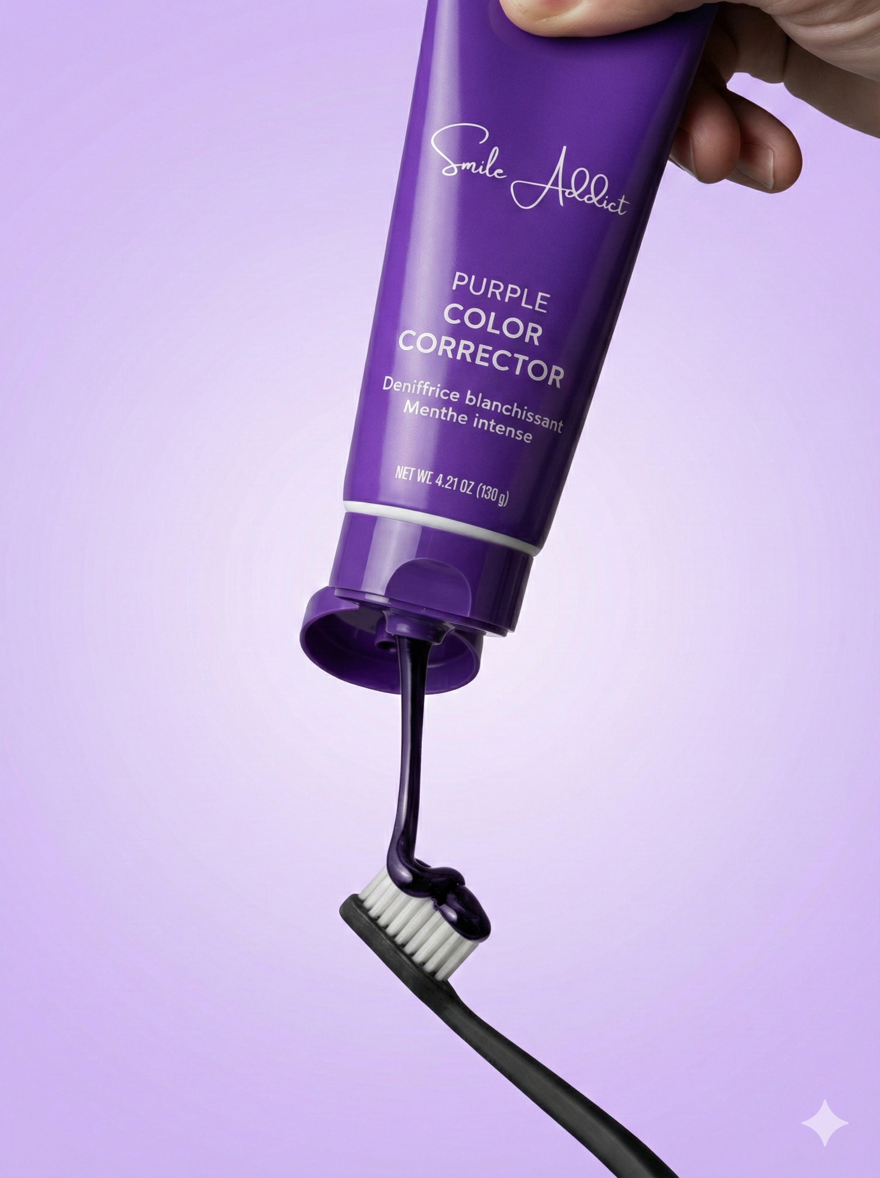 NEW Violet Whitening Toothpaste – Large Size 120 g - Express Whitening - SmileAddict