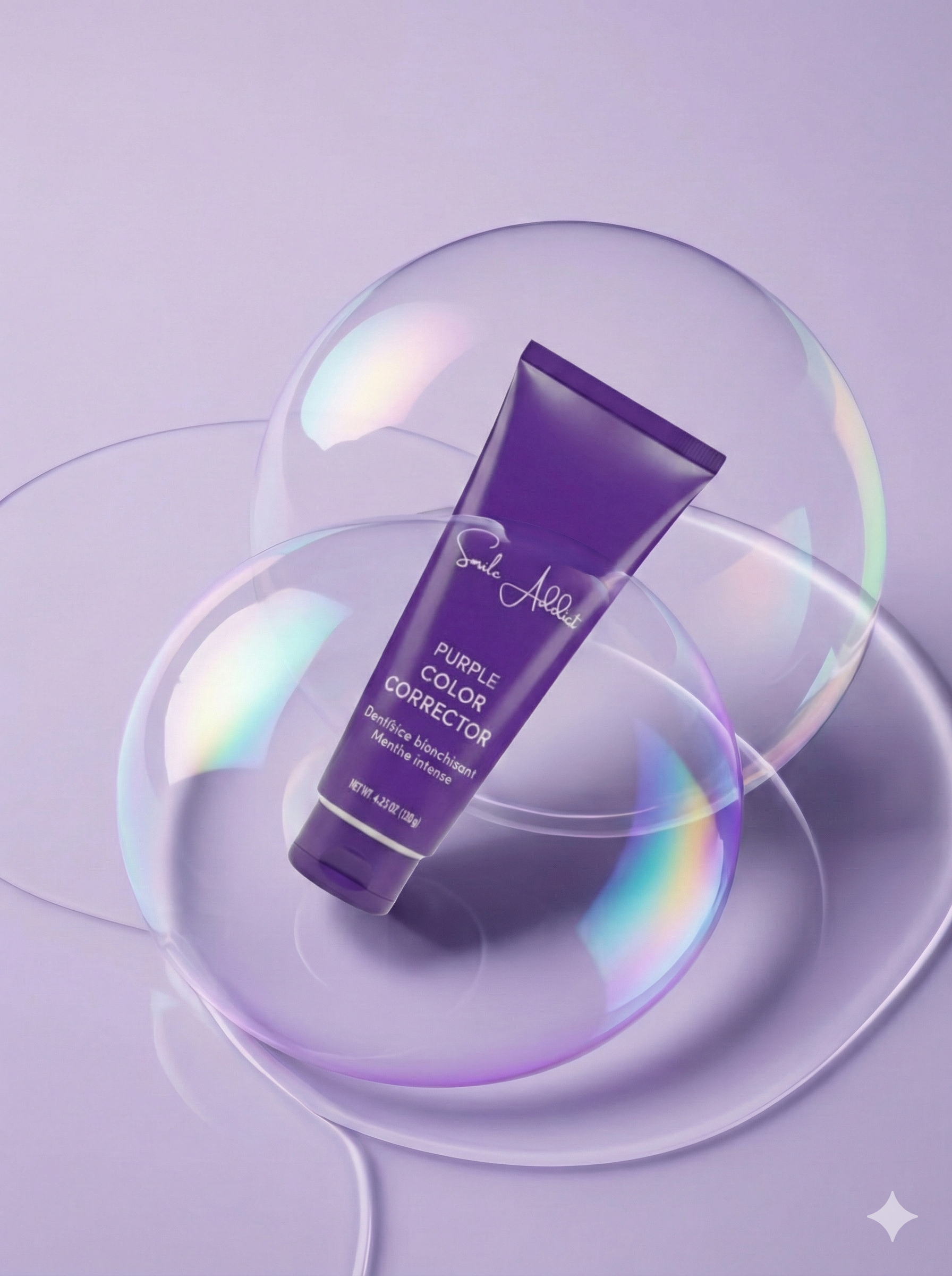 NEW Violet Whitening Toothpaste – Large Size 120 g - Express Whitening - SmileAddict