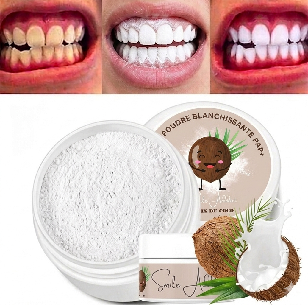 Poudre de PAP Blanchissante à la Noix de Coco Addict Smile