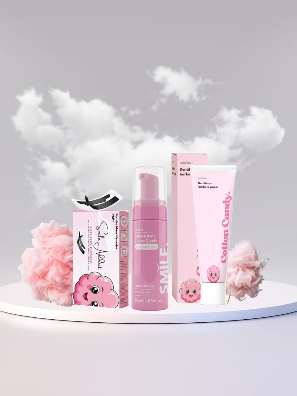 ROUTINE BLANCHISSANTE BARBE A PAPA – SMILE ADDICT