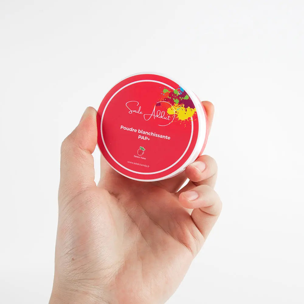 Poudre Blanchissante Fraise PAP+ â Dents Blanches | Smile Addict Addict Smile