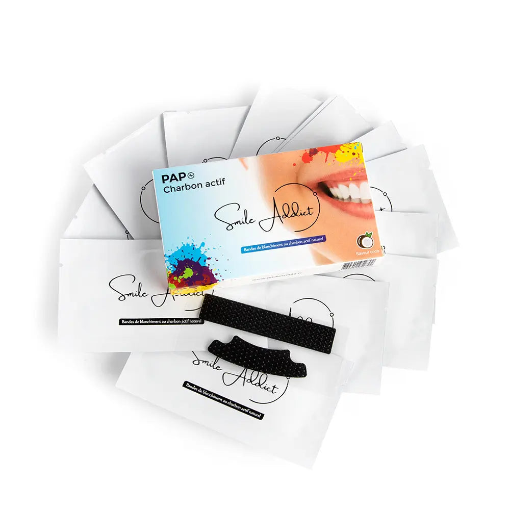 Smile Addict PAP+ & CHARBON Whitening Strips - AROME COCOCO