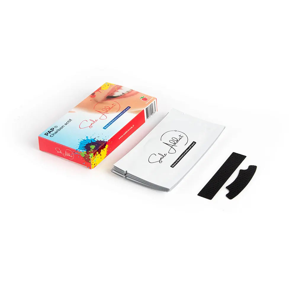 Smile Addict PAP+ & CHARBON Whitening Strips - AROME FRAISE