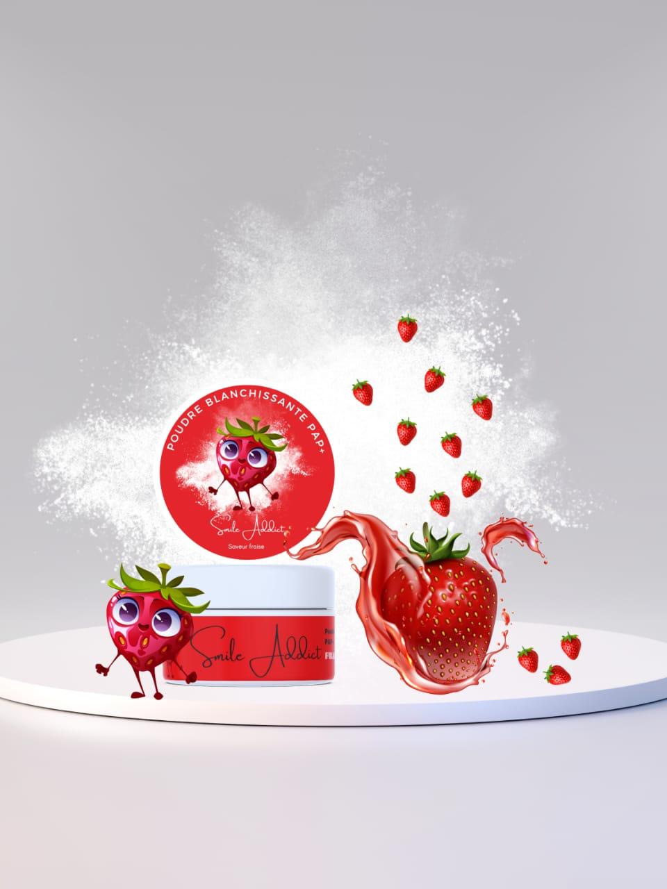 Addict Smile Strawberry Whitening PAP Powder