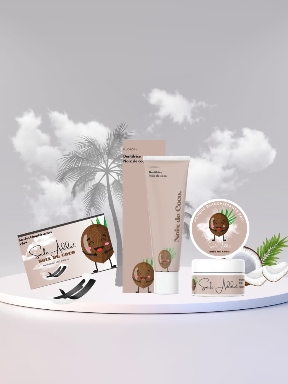 Pack Xtreme Coco PAP+ & Charbon Actif – Sourire Naturel | Smile Addict | Smile Addict