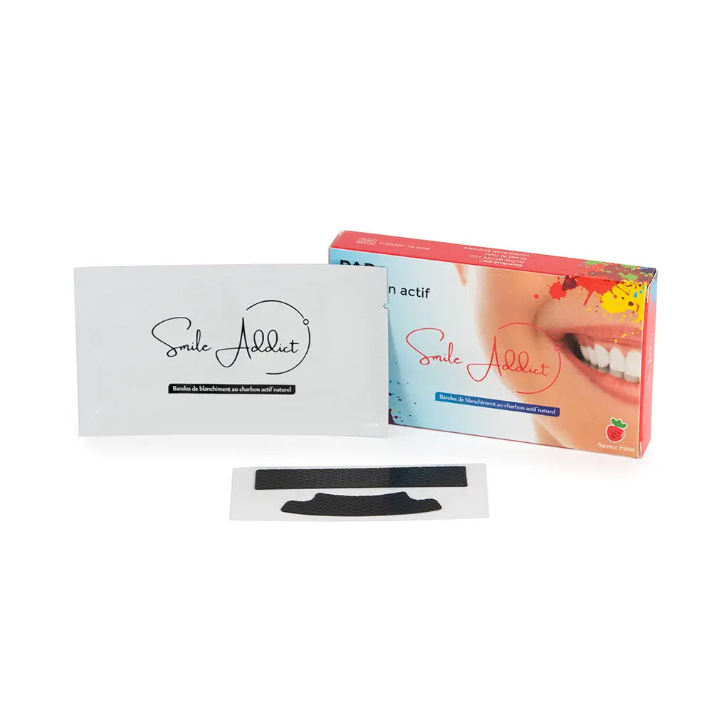 Smile Addict PAP+ & CHARBON Whitening Strips - AROME FRAISE
