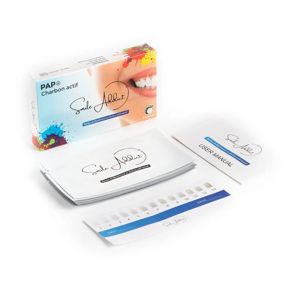Smile Addict PAP+ & CHARBON Whitening Strips - AROME COCOCO