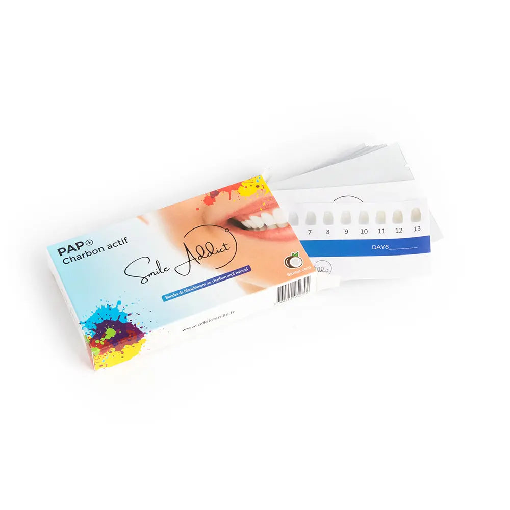 Smile Addict PAP+ & CHARBON Whitening Strips - AROME COCOCO