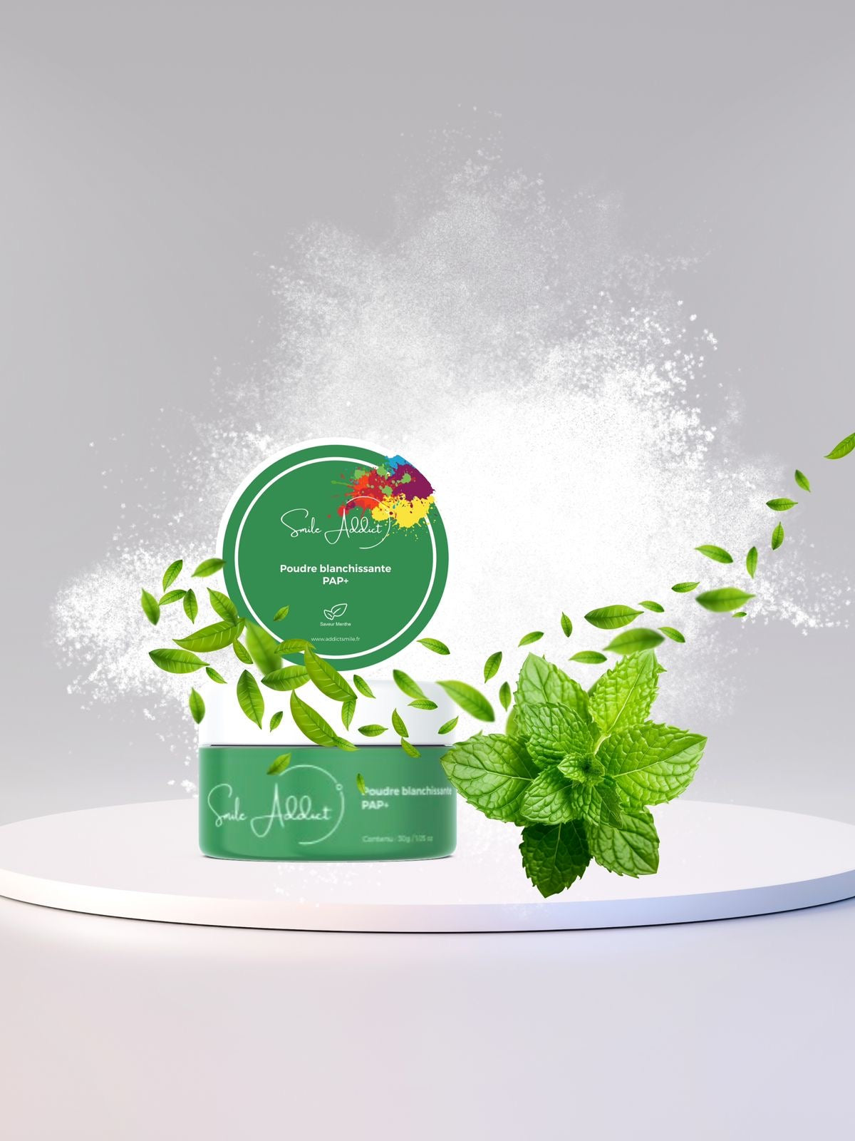 Poudre de PAP Blanchissante à la Menthe Addict Smile