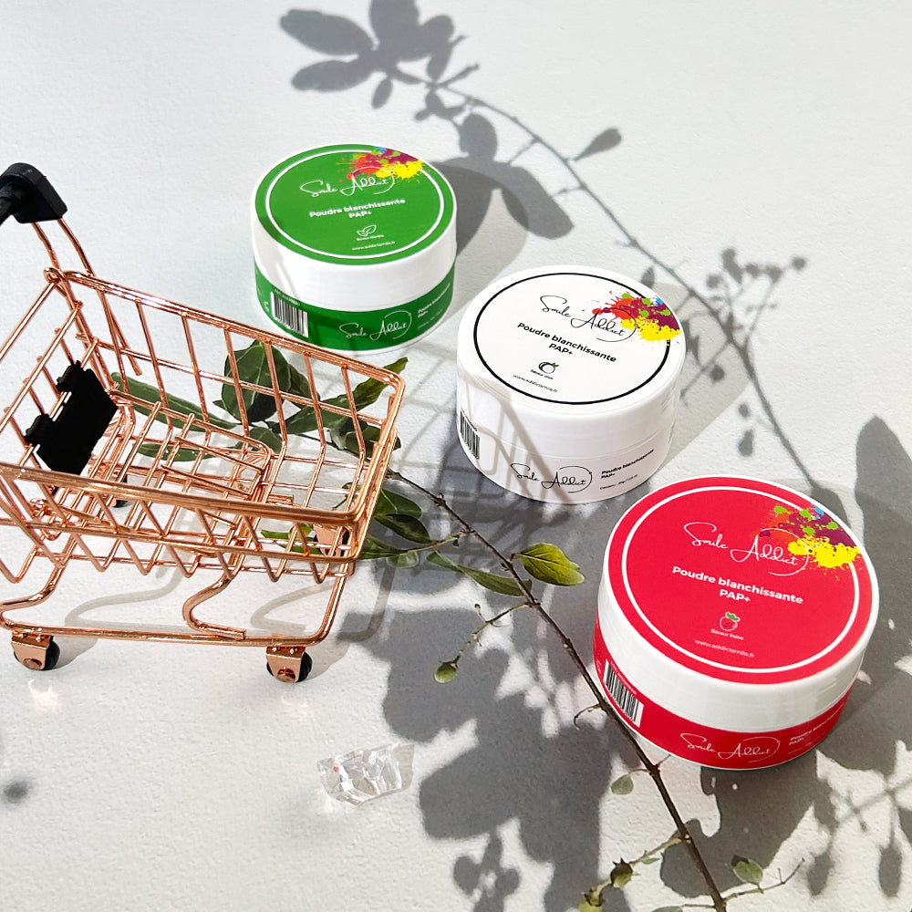 PACK POUDRES PAP+ LOT DE 3 : Fraise / Coco / Menthe Addict Smile