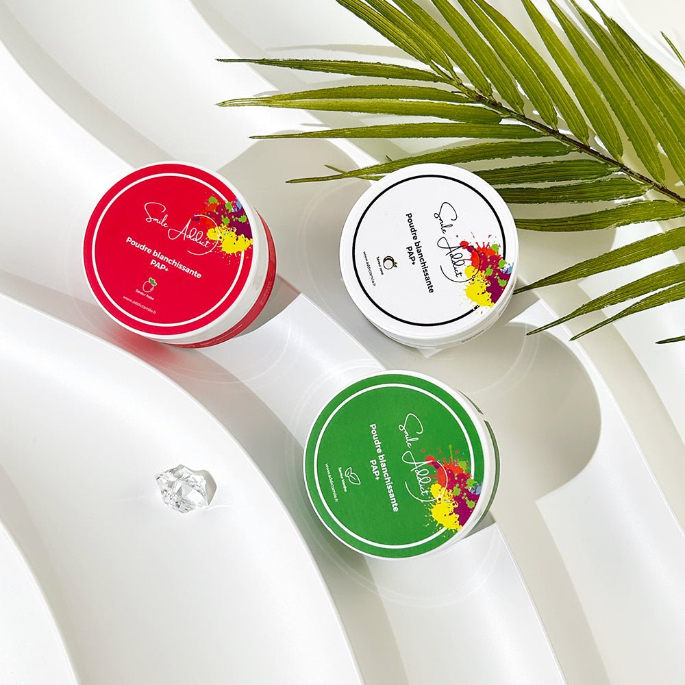 PACK POUDRES PAP+ LOT DE 3 : Fraise / Coco / Menthe Addict Smile