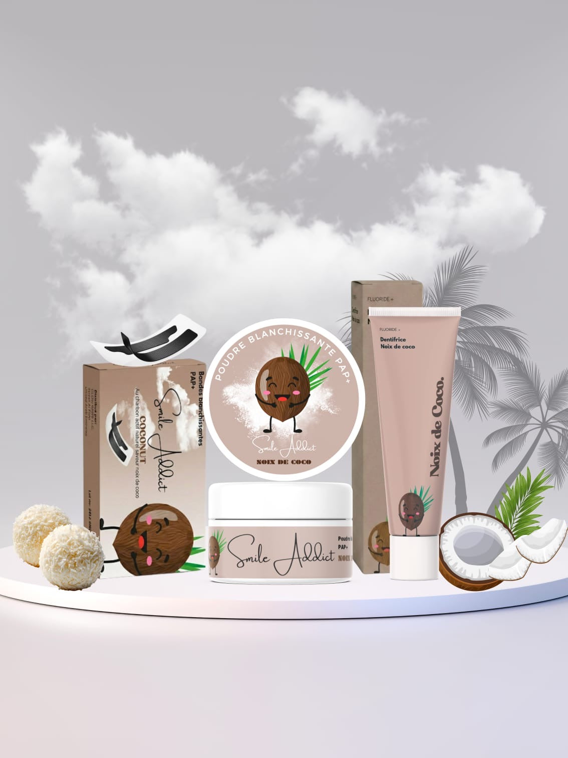 Pack Xtreme Coco PAP+ & Charbon Actif – Sourire Naturel | Smile Addict