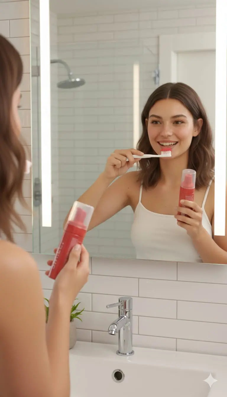 Bain de bouche mousseux Fraise – Smile Addict | Smile Addict