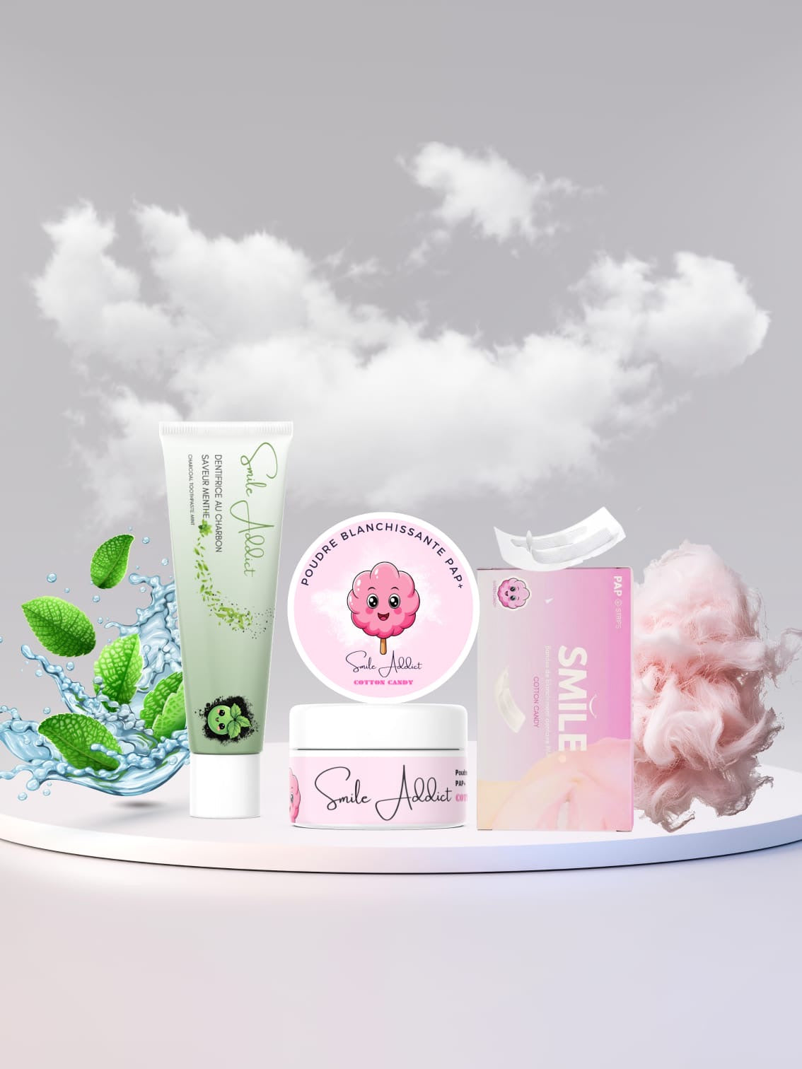 Pack Xtreme Blancheur Coton Candy – PAP+ Sans Peroxyde | Smile Addict