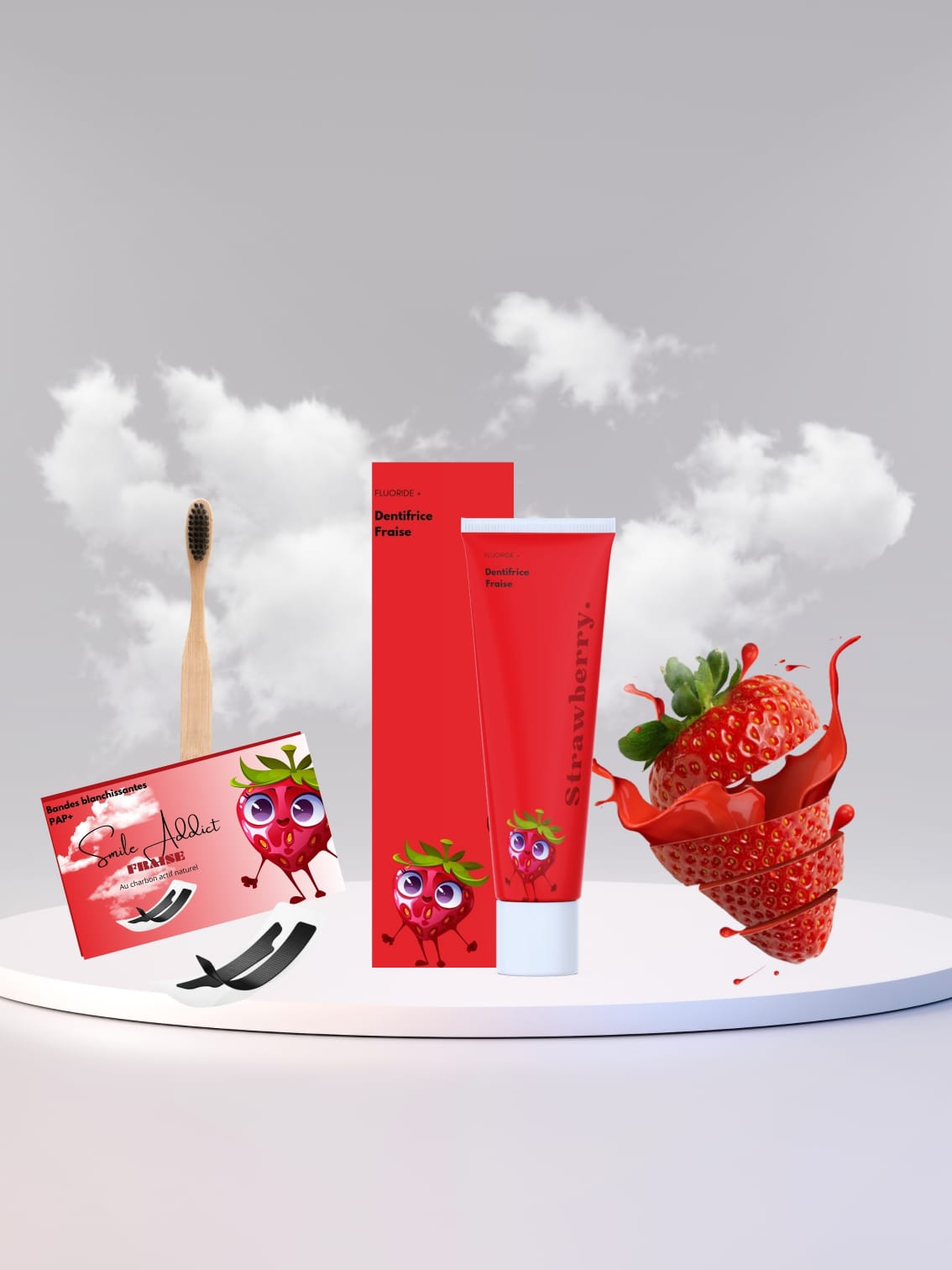 PACK BLANCHEUR A LA FRAISE | Smile Addict