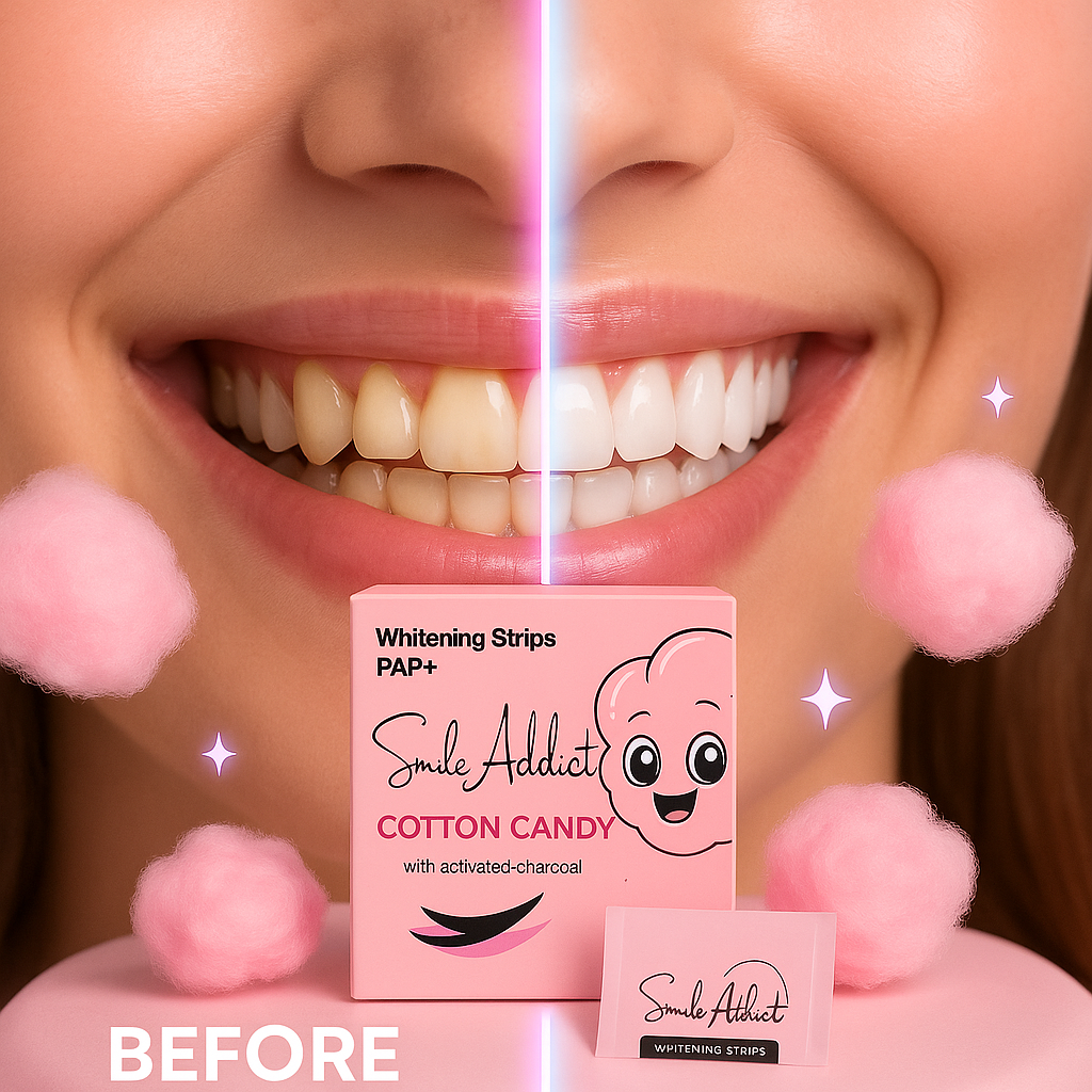 Bandes Blanchissantes Saveur Barbe à Papa – Sourire Blanc Naturel