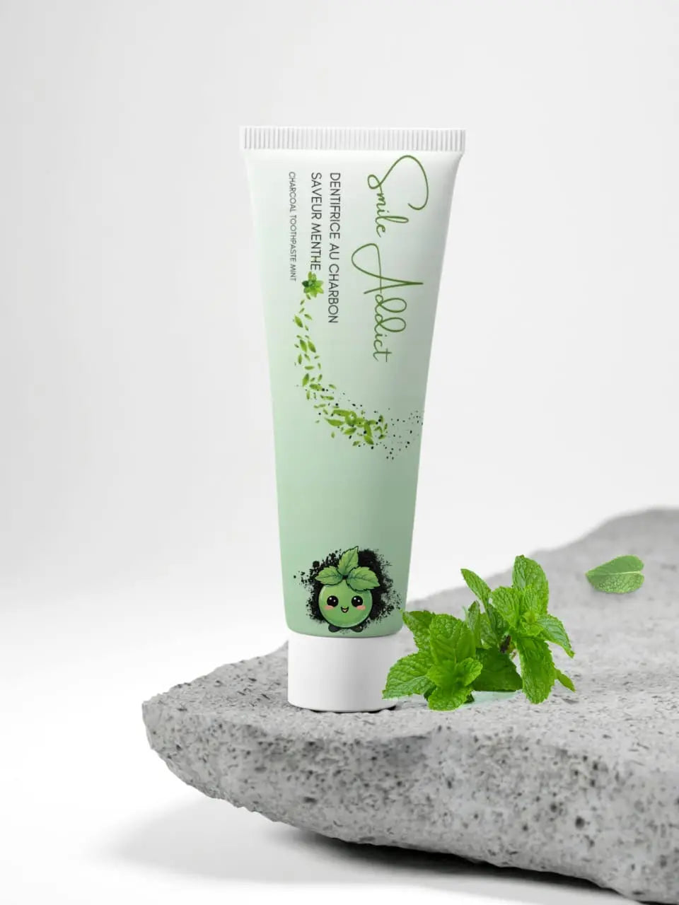 Dentifrice Naturel Menthe au Charbon Actif – Blancheur & Soin | Smile Addict Addict Smile