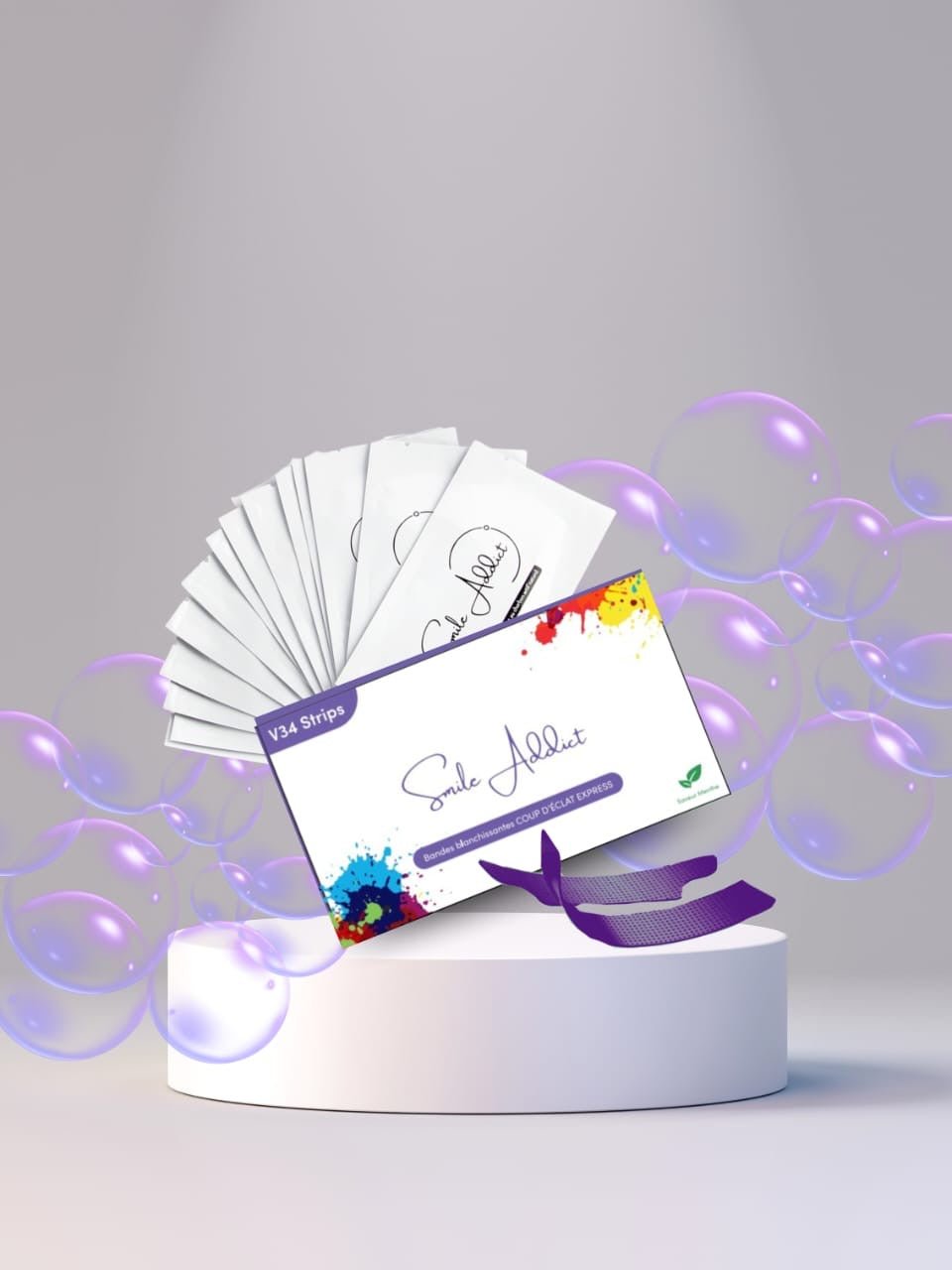 PACK CORRECTEUR DUO V34 : Sérum Violet & Strips – Smile Addict