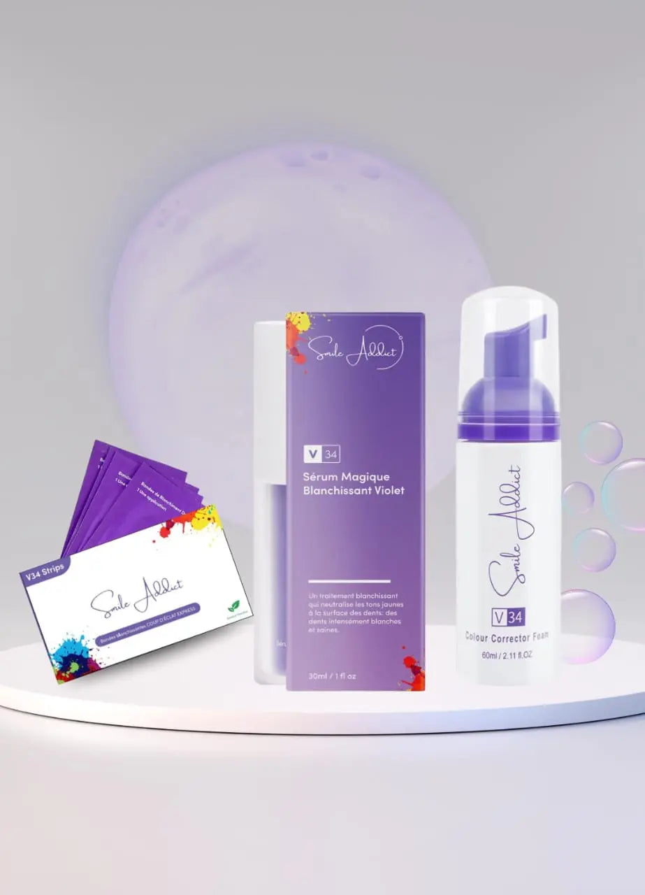 PACK COMPLET V34 SERUM MOUSSE BANDES Smile Addict