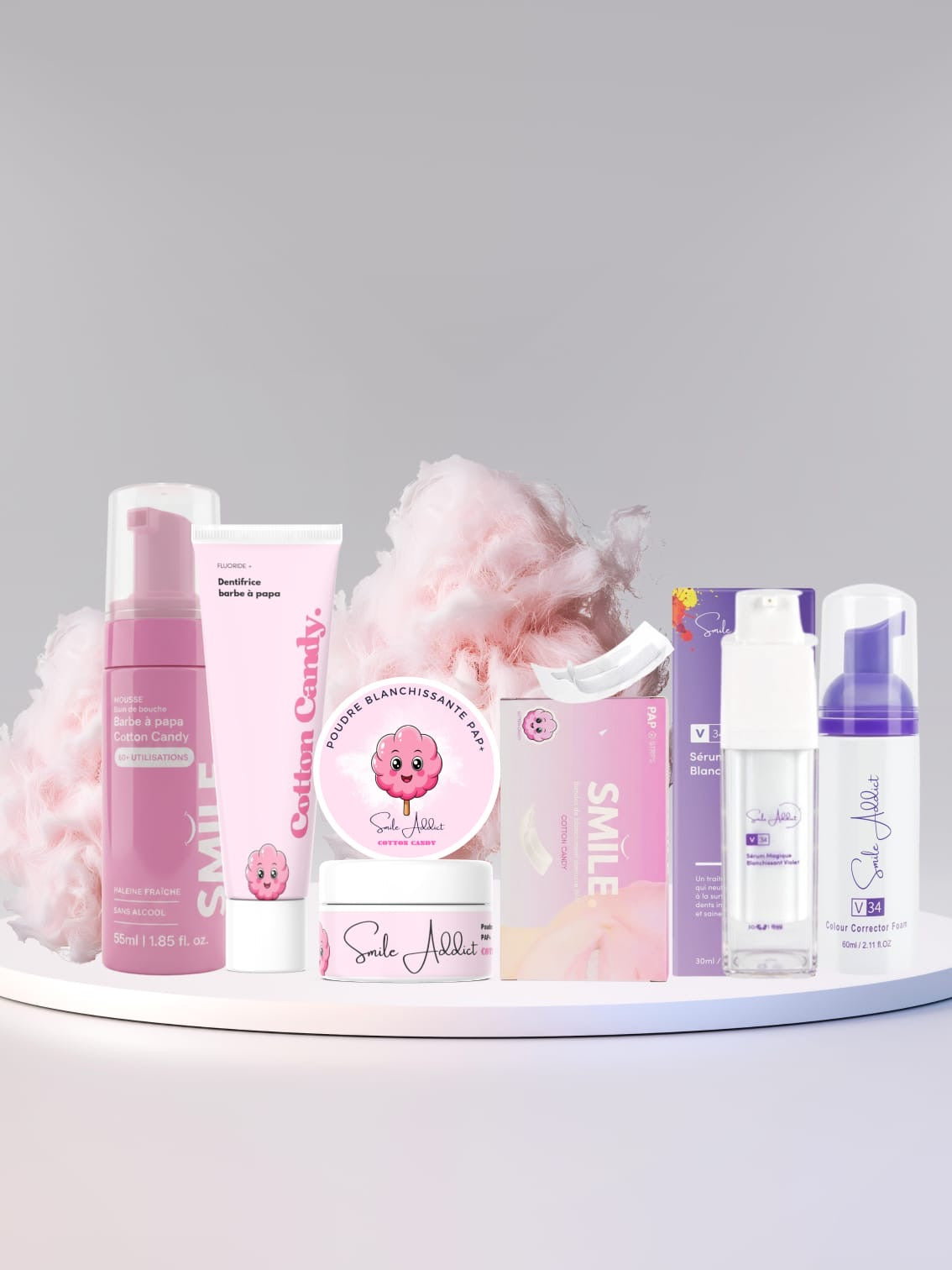 PACK VIP – Coffret Blancheur 6 Produits PAP & V34 Smile Addict