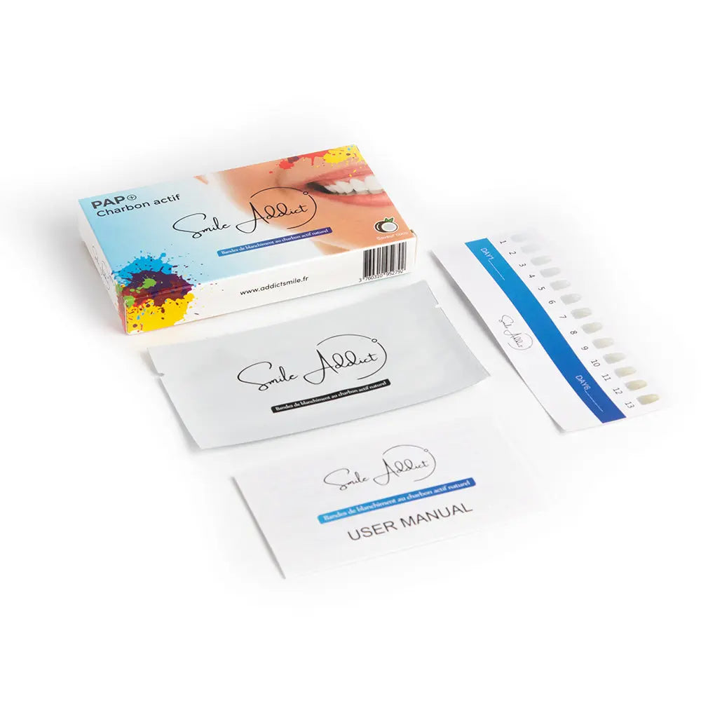 Smile Addict PAP+ & CHARBON Whitening Strips - AROME COCOCO