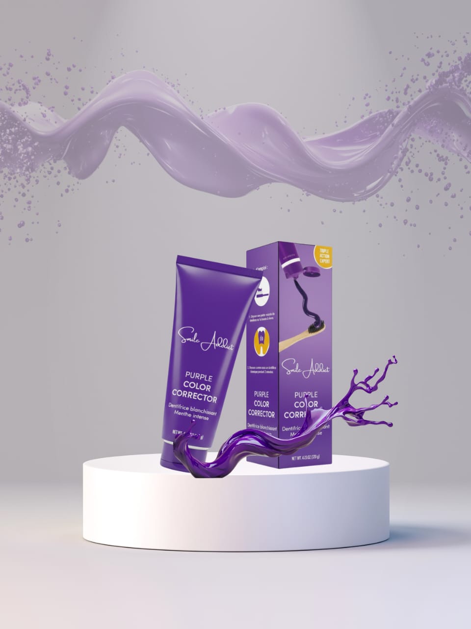 NEW Dentifrice Violet Blanchissant – Blancheur Express - SmileAddict