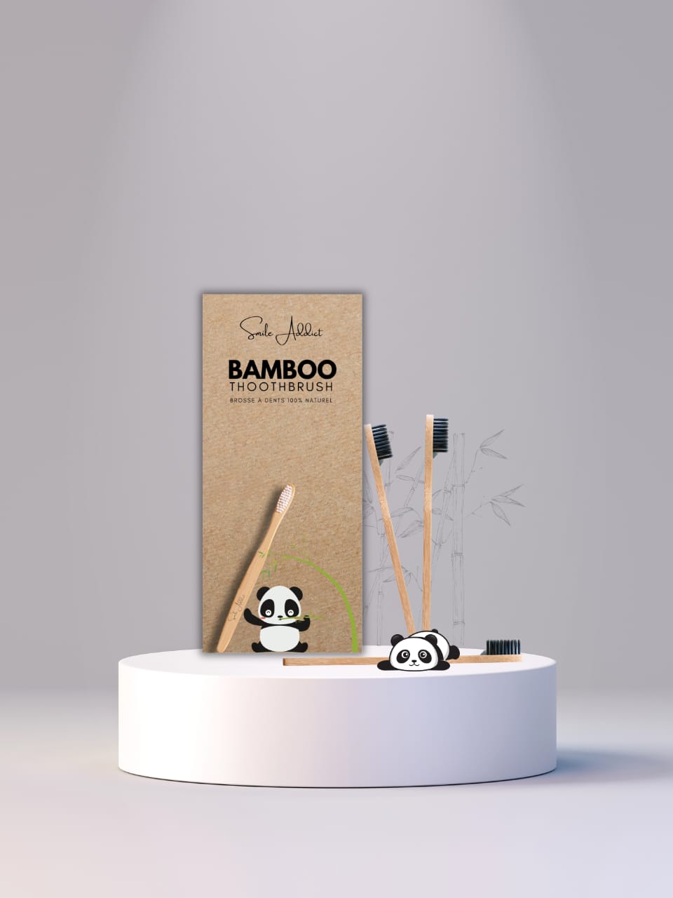3er-Pack Bambuszahnbürsten - Ökonomisch und Zero Waste Addict Smile