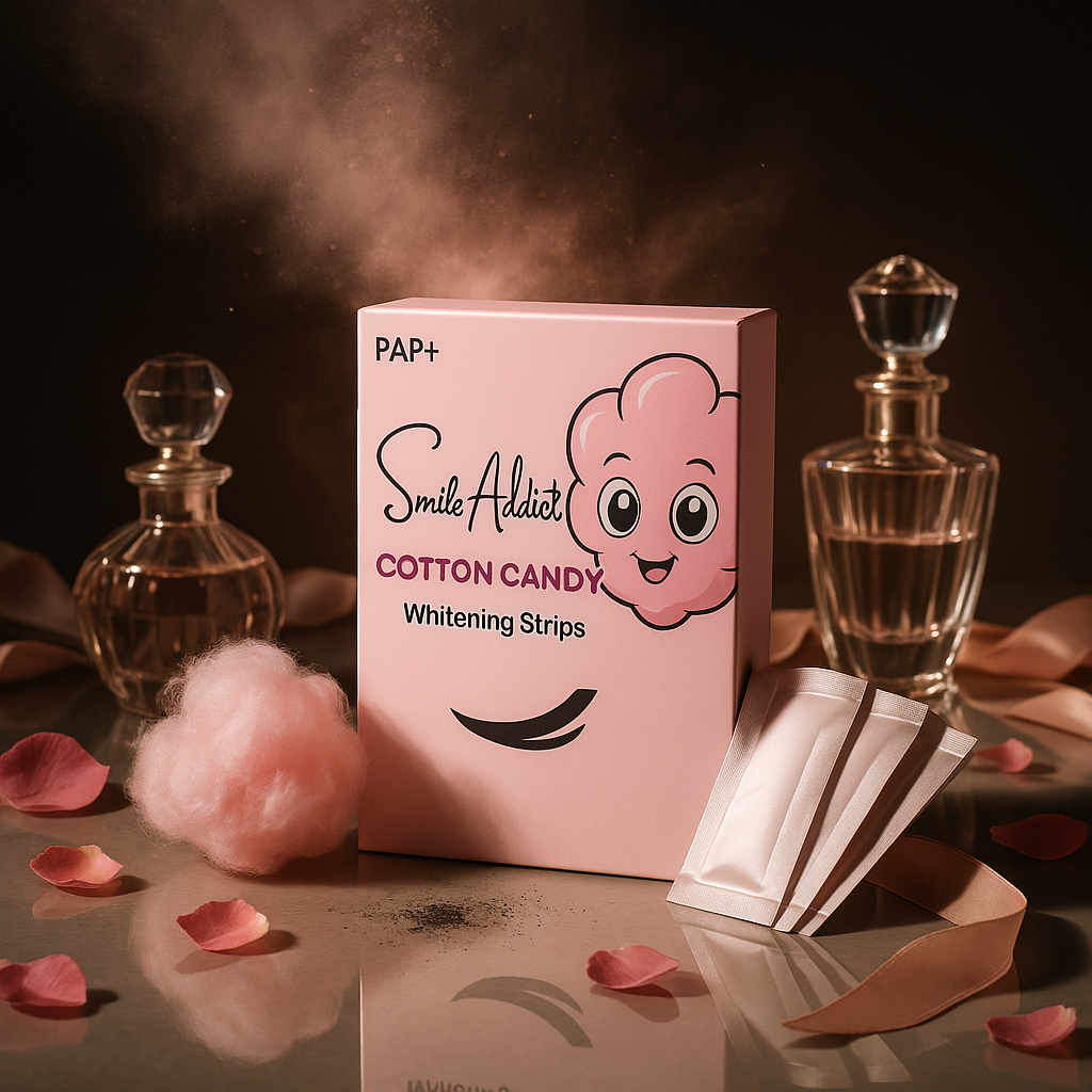 Bandes Blanchissantes Saveur Barbe à Papa – Sourire Blanc Naturel