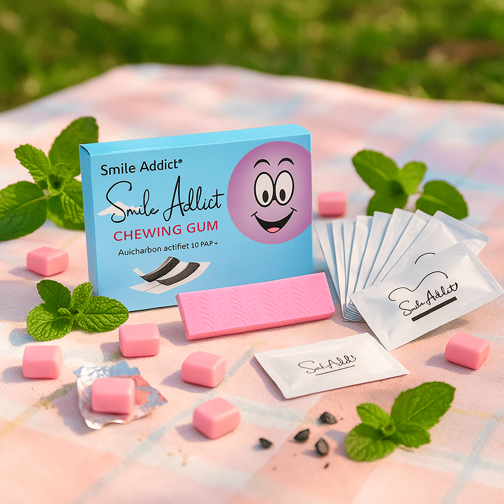 Bandes Blanchissantes Saveur Chewing-gum – PAP+ Sans Peroxyde | Smile Addict | Smile Addict