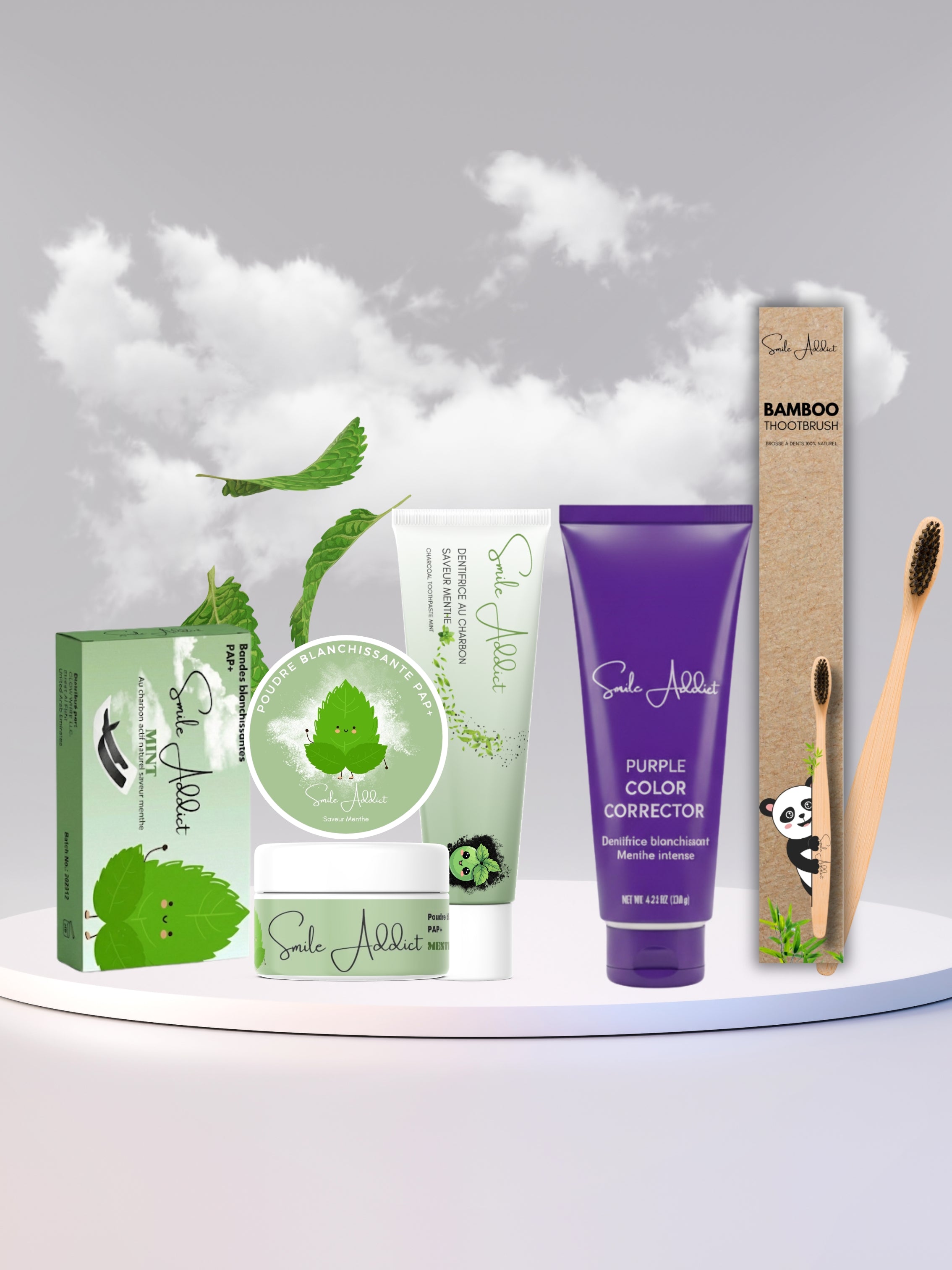 PACK COMPLET BLANCHEUR INTENSE 🌿🚀 – Routine 5 Produits Smile Addict
