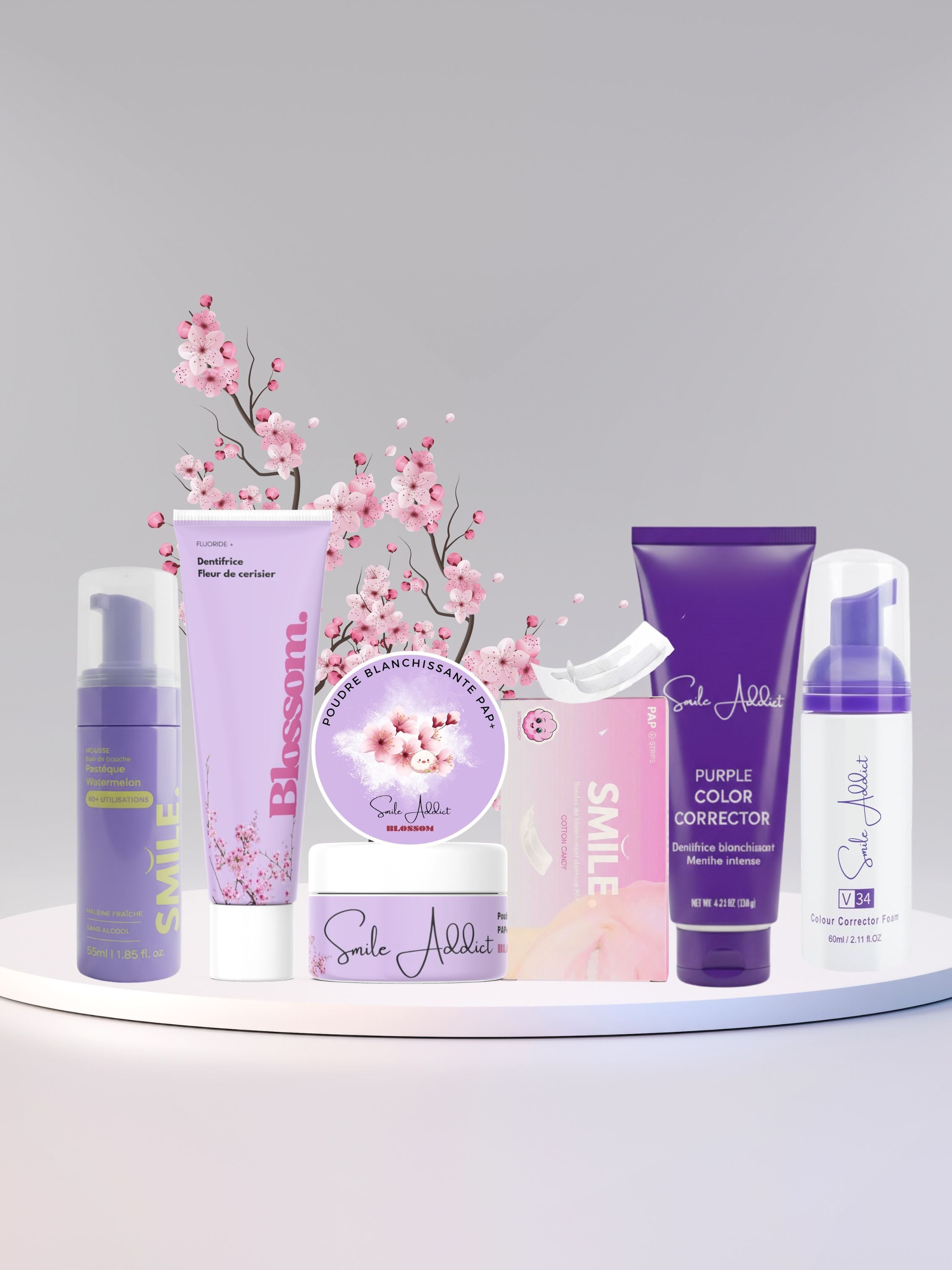 PACK VIP – Coffret Blancheur 6 Produits PAP & V34 Smile Addict