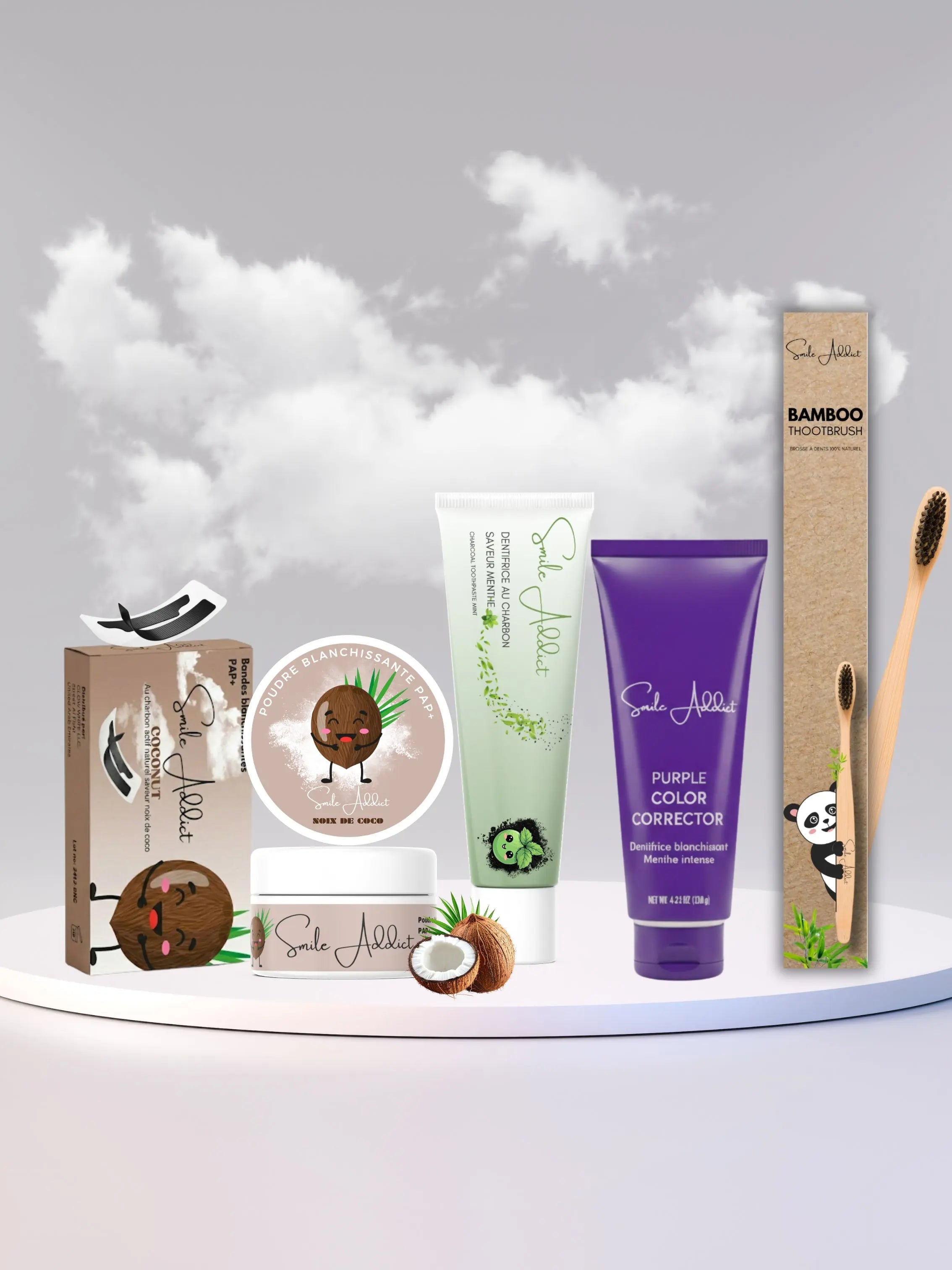 PACK COMPLET BLANCHEUR INTENSE 🌿🚀 – Routine 5 Produits Smile Addict Addict Smile