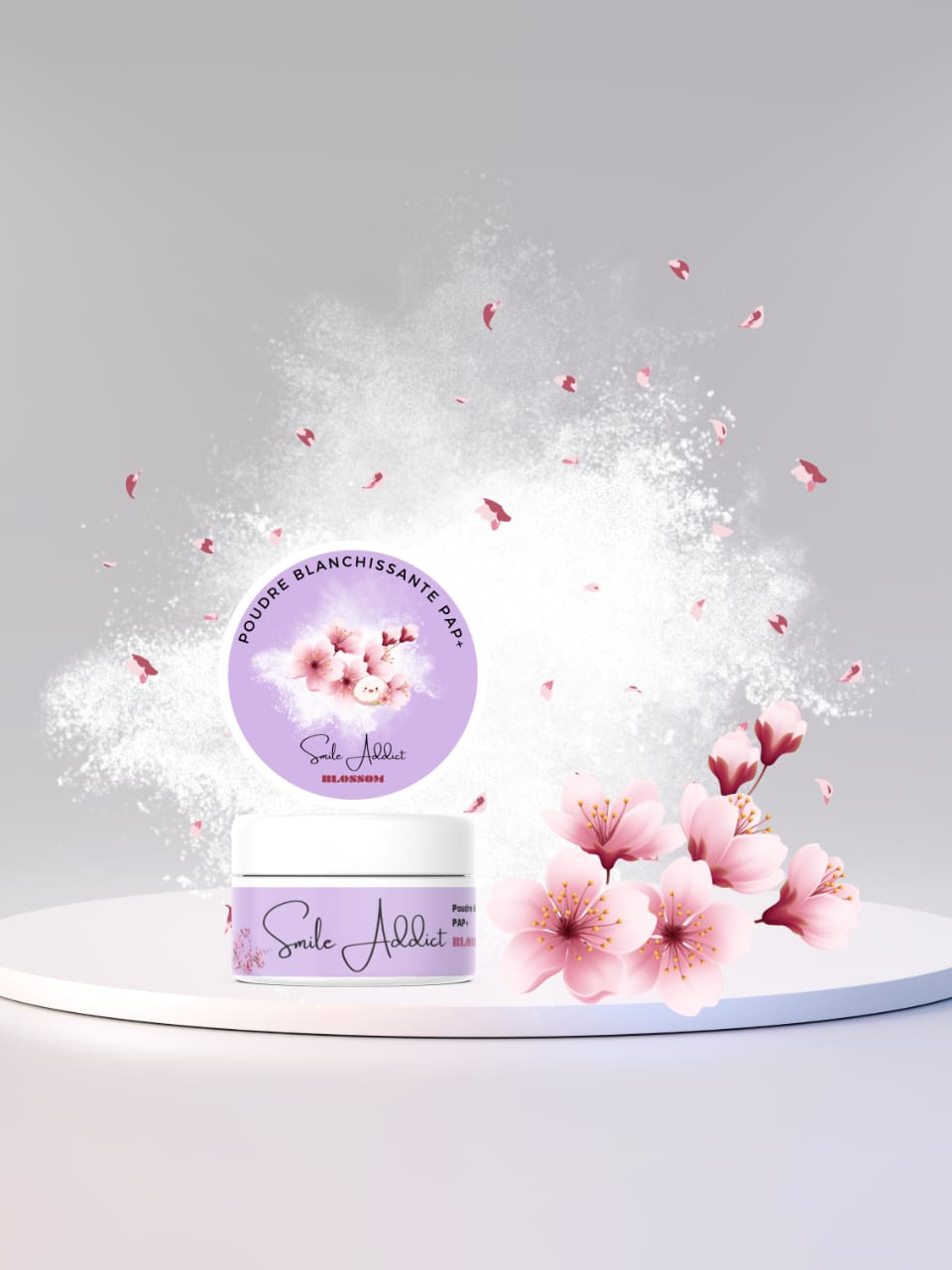 Poudre de Blanchiment Dentaire PAP - Saveur Blossom (Fleur de cerisier) Addict Smile