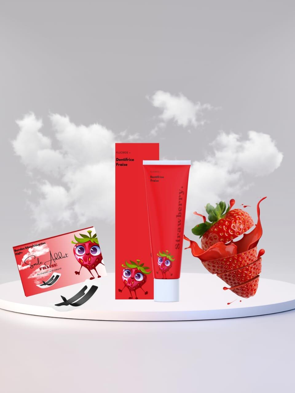 PACK BLANCHEUR A LA FRAISE | Smile Addict