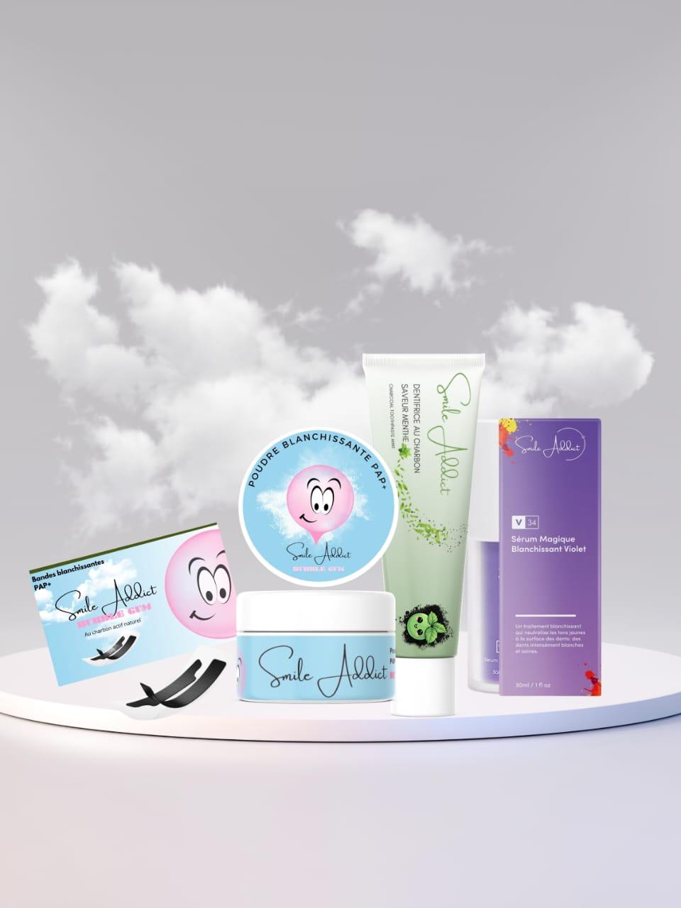 PACK COMPLETET BLANCHEUR INTENSE 🌿🚀 - Smile Addict 5 Produkte Routine