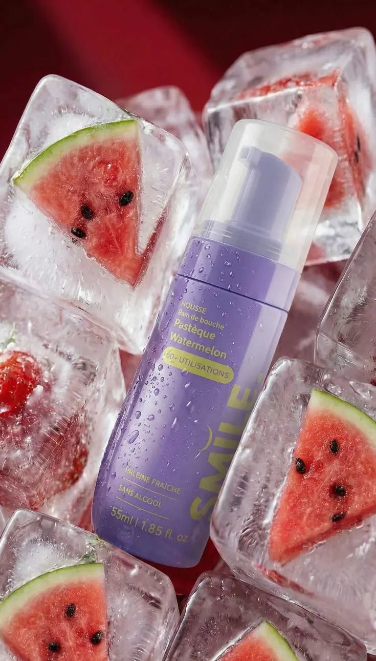 Bain de bouche mousseux Pastèque — vue détail produit | Smile Addict