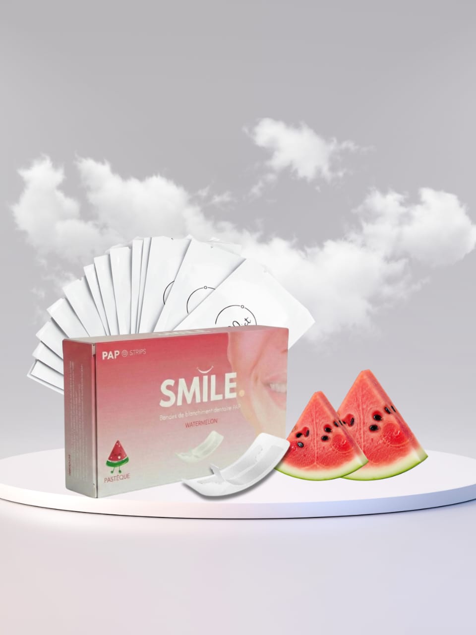 Bandes de blanchiment dentaire goût pastèque – Smile Addict | Smile Addict
