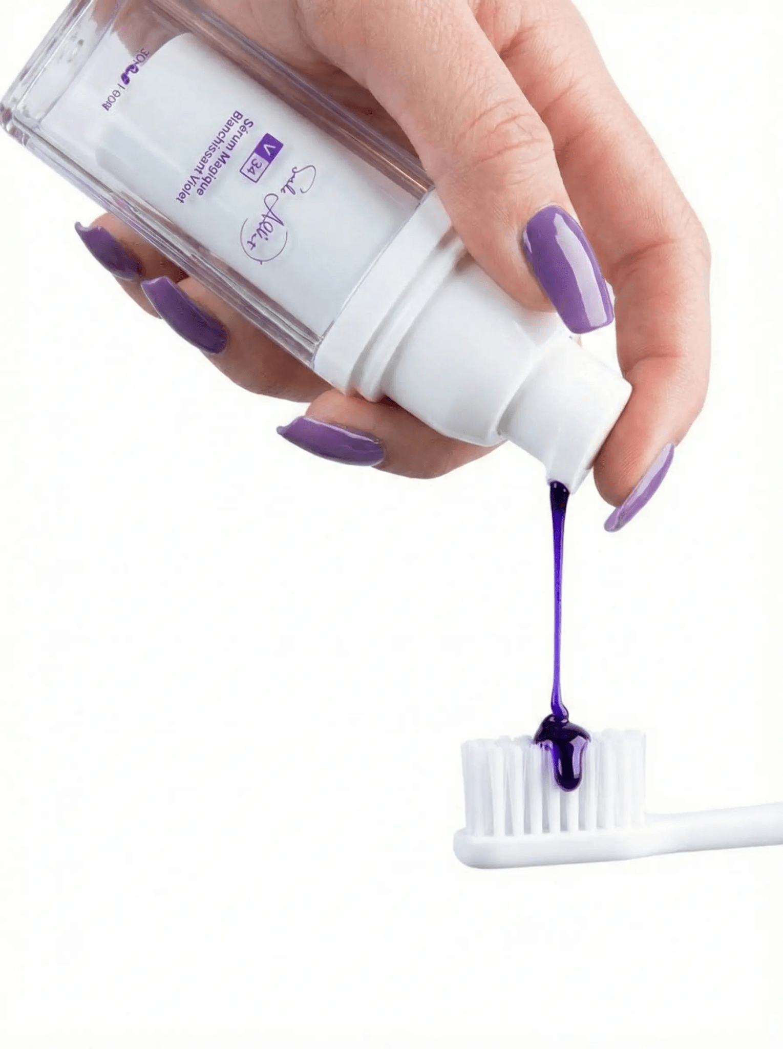 CORRECTEUR DE COULEUR - Serum "magique" blanchissant viole — vue 10 | Smile Addict