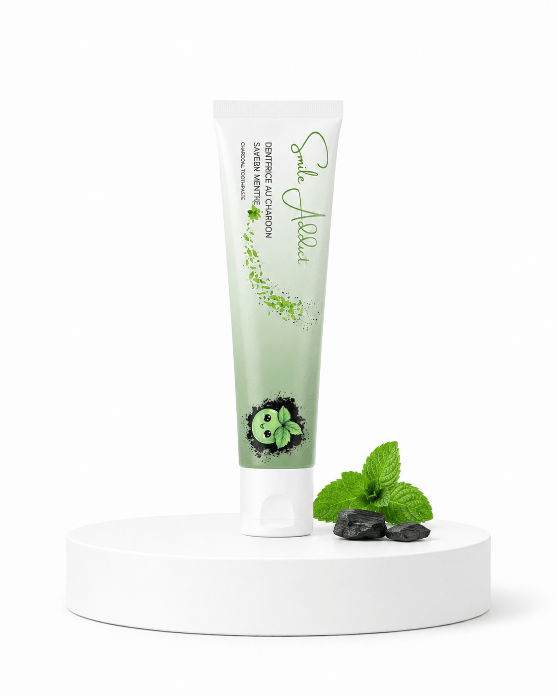 Dentifrice Naturel Menthe au Charbon Actif – Blancheur & Soin | Smile Addict - Smile Addict