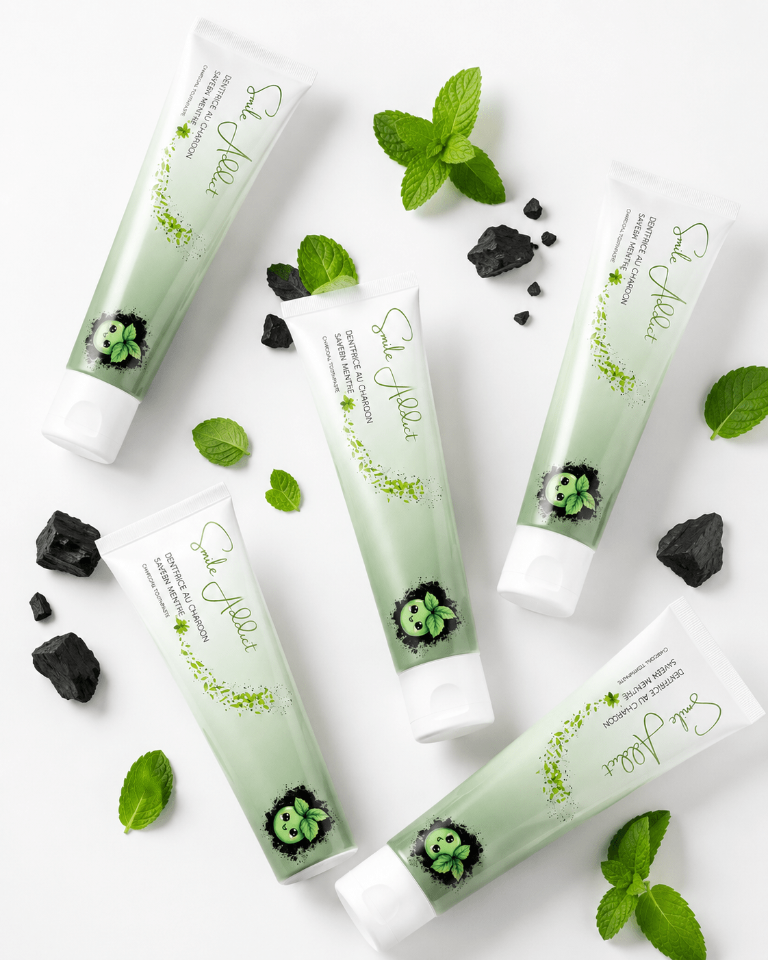 Dentifrice Naturel Menthe au Charbon Actif – Blancheur & S — résultats blanchiment dentaire | Smile Addict