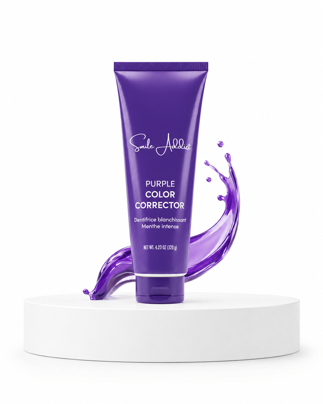 NEW Dentifrice Violet Blanchissant – Big Format 120 G - Blancheur Express - SmileAddict - Smile Addict