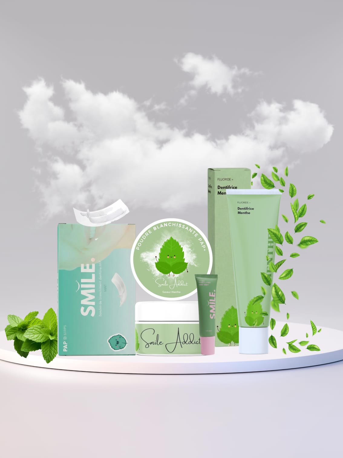 PACK BLANCHIMENT DENTS MENTHE - EFFET FRAICHEUR MAX - SMILE ADDICT Smile Addict
