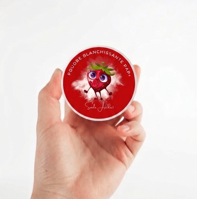 Poudre Blanchissante Fraise PAP+ – Dents Blanches — composition et ingrédients | Smile Addict