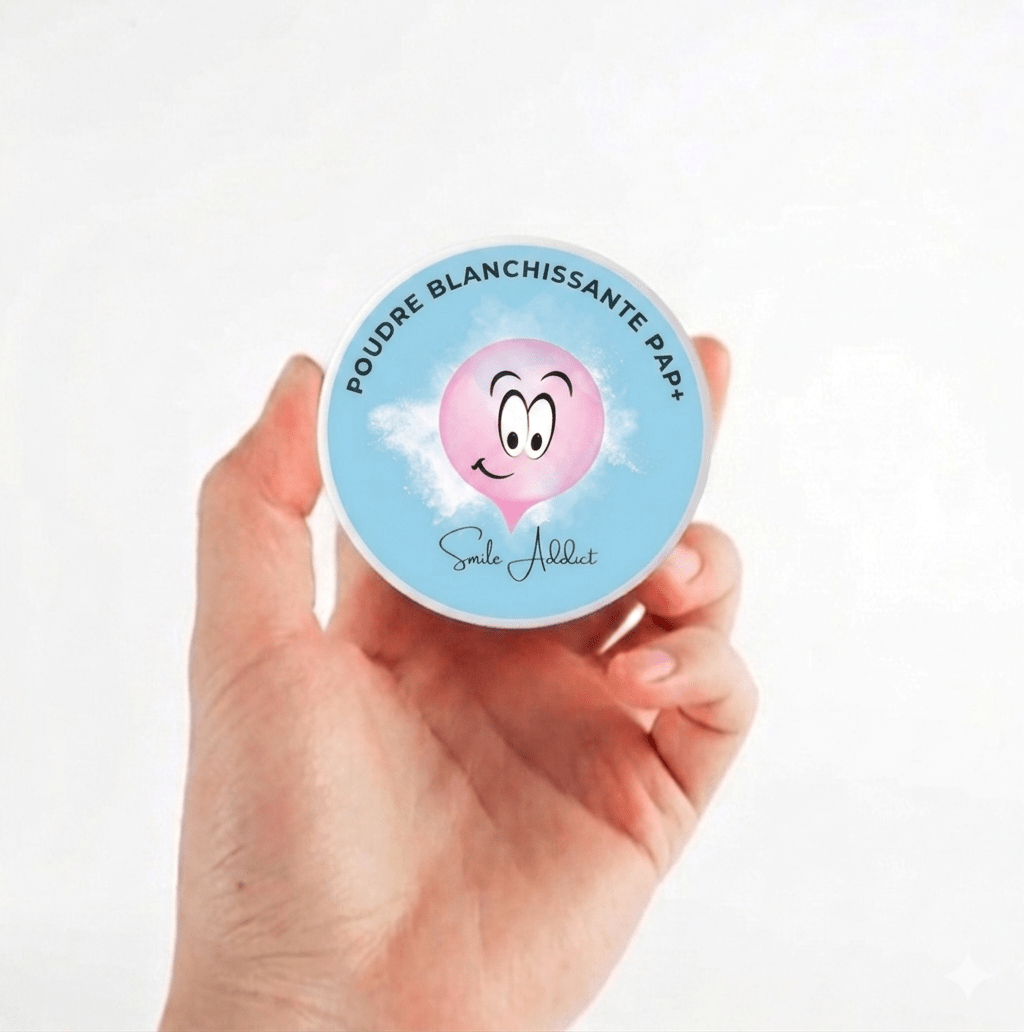 Poudre de Blanchiment Dentaire PAP – Saveur Bubble Gum Che — composition et ingrédients | Smile Addict