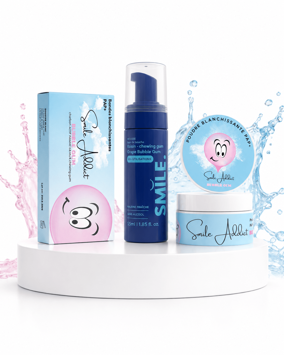 ROUTINE BLANCHEUR FRAICHEUR - EDITION BUBBLE GUM - Smile Addict