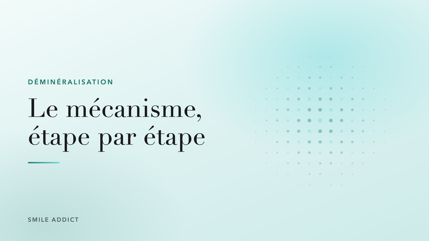 Illustration éditoriale Smile Addict, trame de points, article sur la déminéralisation des dents